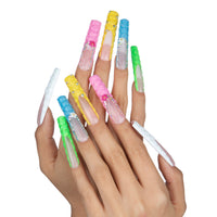 Prismatic Handmade Square Nails-H011