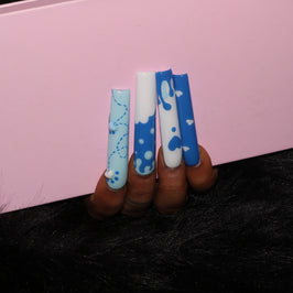 Azure Wave Handmade Square Nails H42-1098