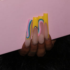 Yellow Wave Nail H42-1104