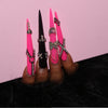 Bikini Sexy Black And Pink  Sttileto Nails H44-1248