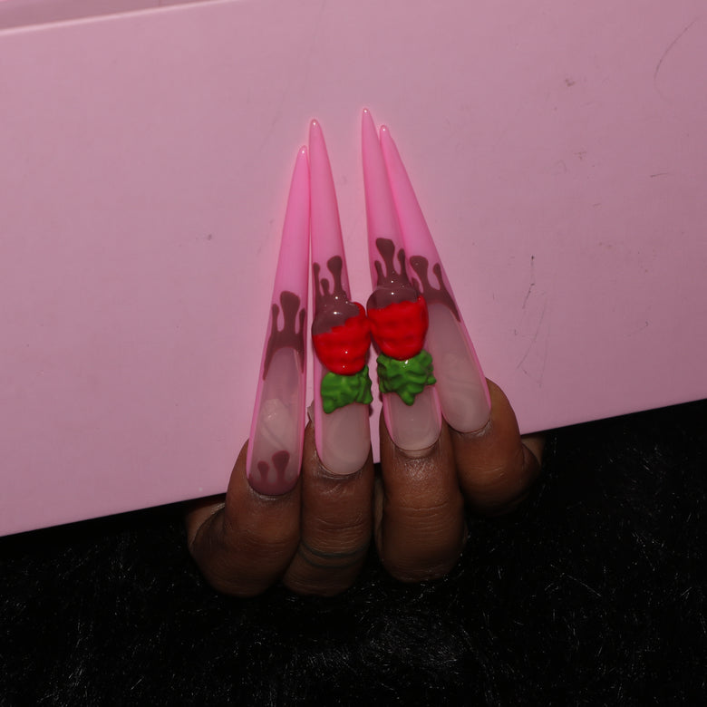 Strawberry Drip Nail S45-1285