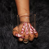 Red Curvy Line Nail S43-1163