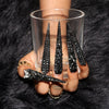 Black Diamond Stiletto Nails S44-1191