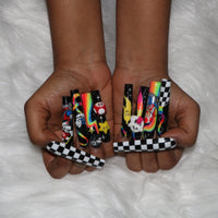 Checkered Style Nail H47-1337