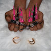 Bikini Sexy Black And Pink  Sttileto Nails H44-1248