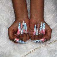 Pink Blue Mermaid Nail S47-1307