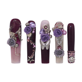 Purple Rose Nail H43-1126