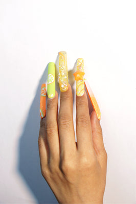 Fruit Orange Nails【H43-1114】