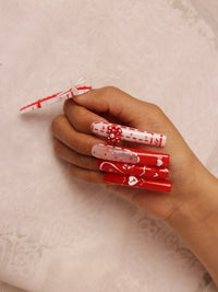 red butterfly Nails【H43-1124】