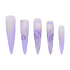 Lavender Snowflake Nail S42-1084