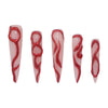 Red Curvy Line Nail S43-1163