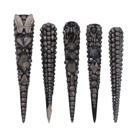 Black Diamond Stiletto Nails S44-1191