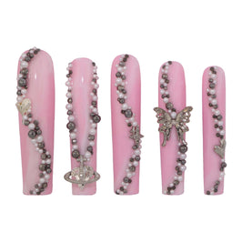 Butterfly Gem Nail S44-1221