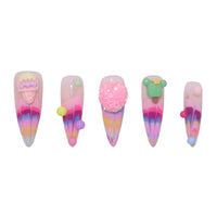 Pink Flora Nail S46-1317