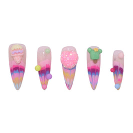 Pink Flora Nail S46-1317